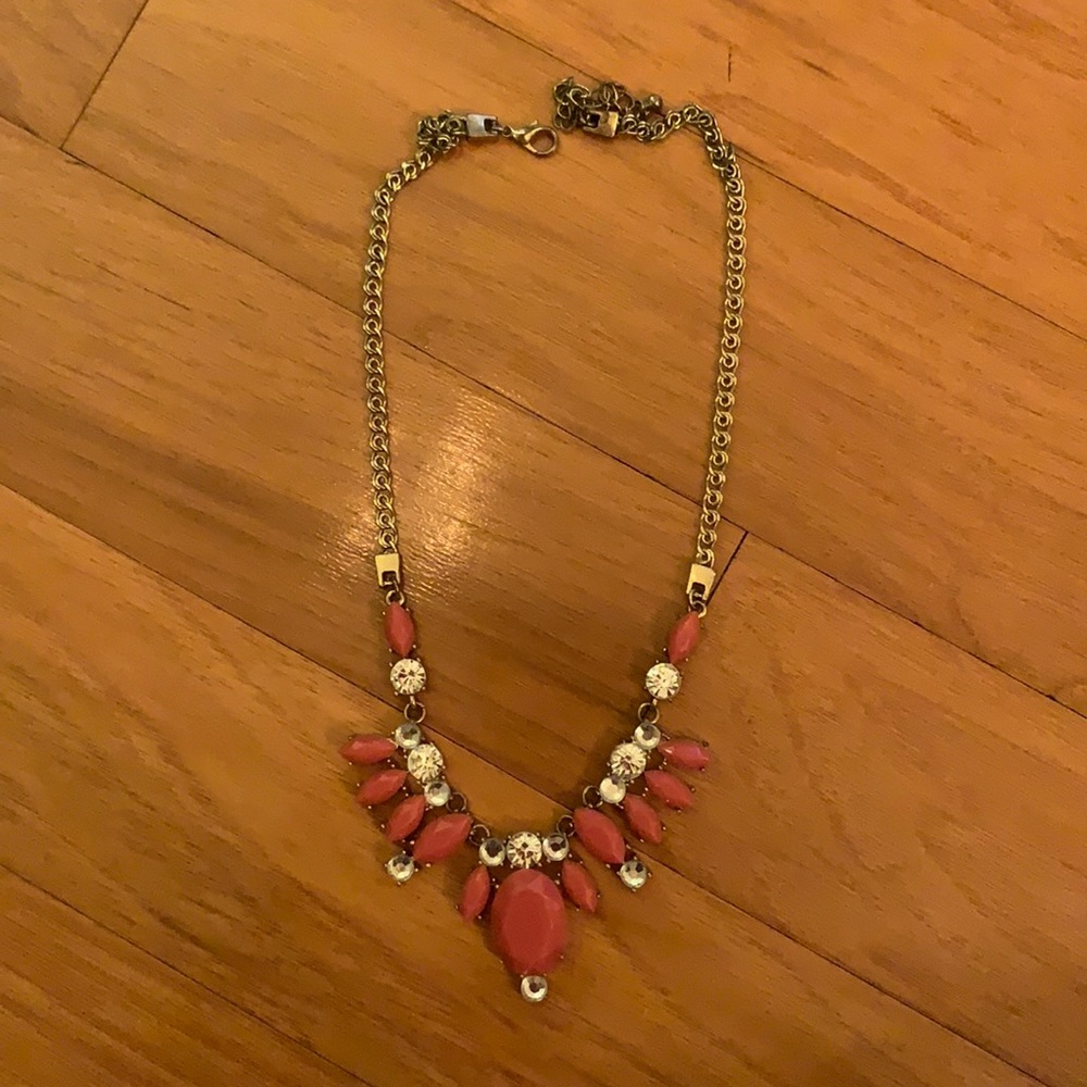 Banana Republic gold & coral necklace